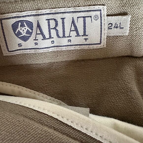 Ariat Sport Breeches Equestrian Riding Pants Beige Tan Size 24L - Picture 2 of 11
